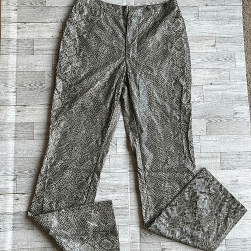 Faux Leather Pants Snakeskin Animal Print Pants size 3 Exhilaration